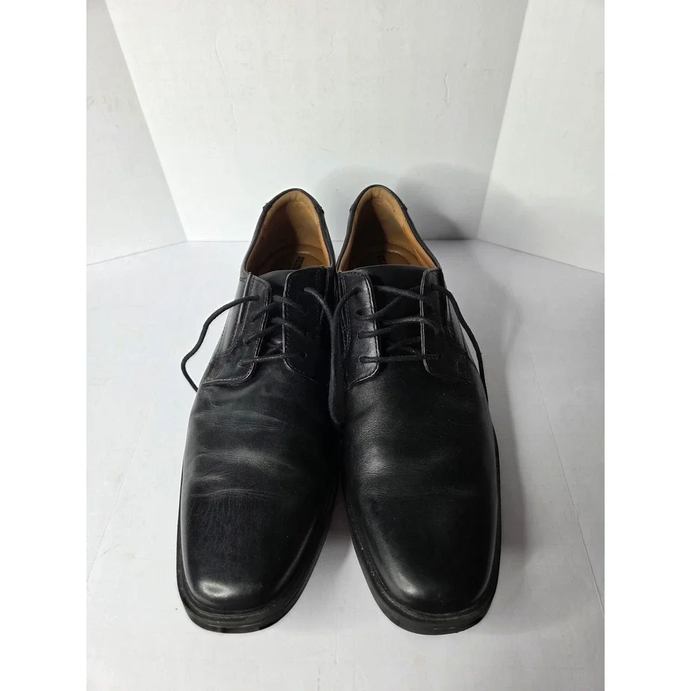 Clarks Tilden‎ Walk Mens Black Leather Derby Shoes 10.5 M 261103507095